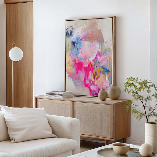 When Flamingos Dance I - Canvas Print