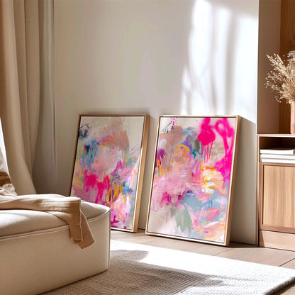 When Flamingos Dance II - Canvas Print
