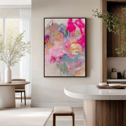 When Flamingos Dance II - Canvas Print