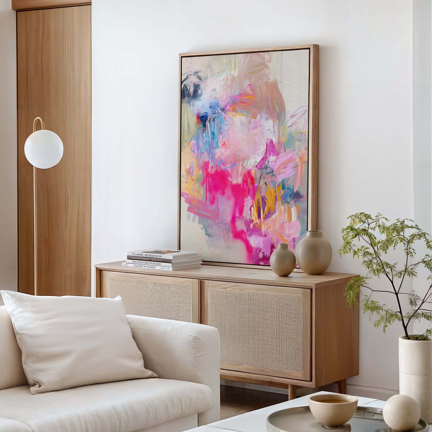 When Flamingos Dance I - Canvas Print