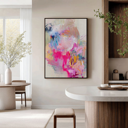 When Flamingos Dance I - Canvas Print