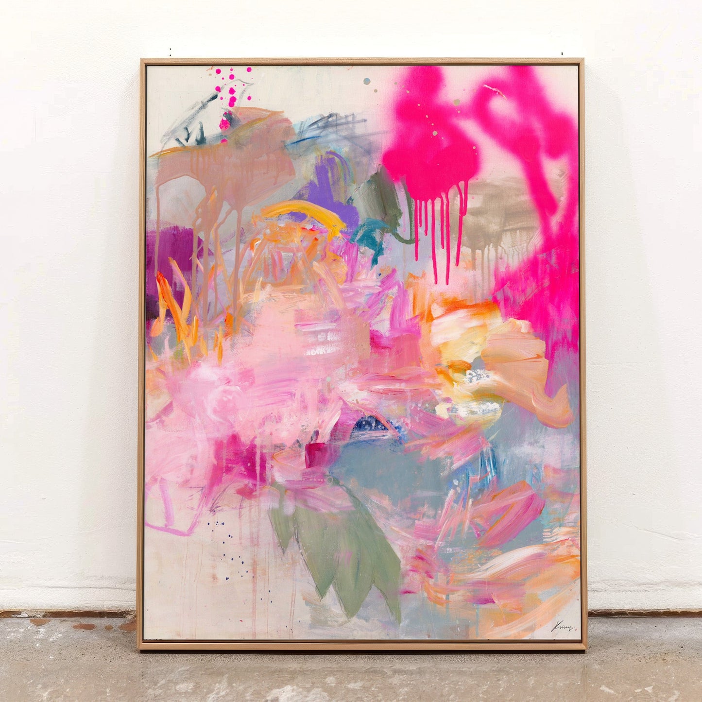 When Flamingos Dance II - Canvas Print
