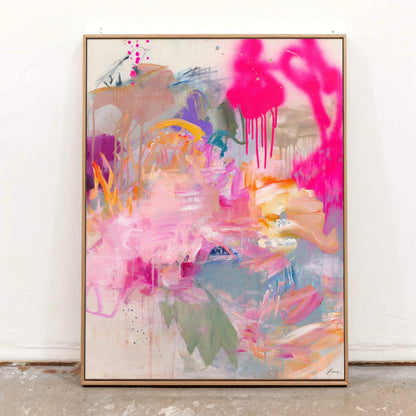 When Flamingos Dance II - Canvas Print