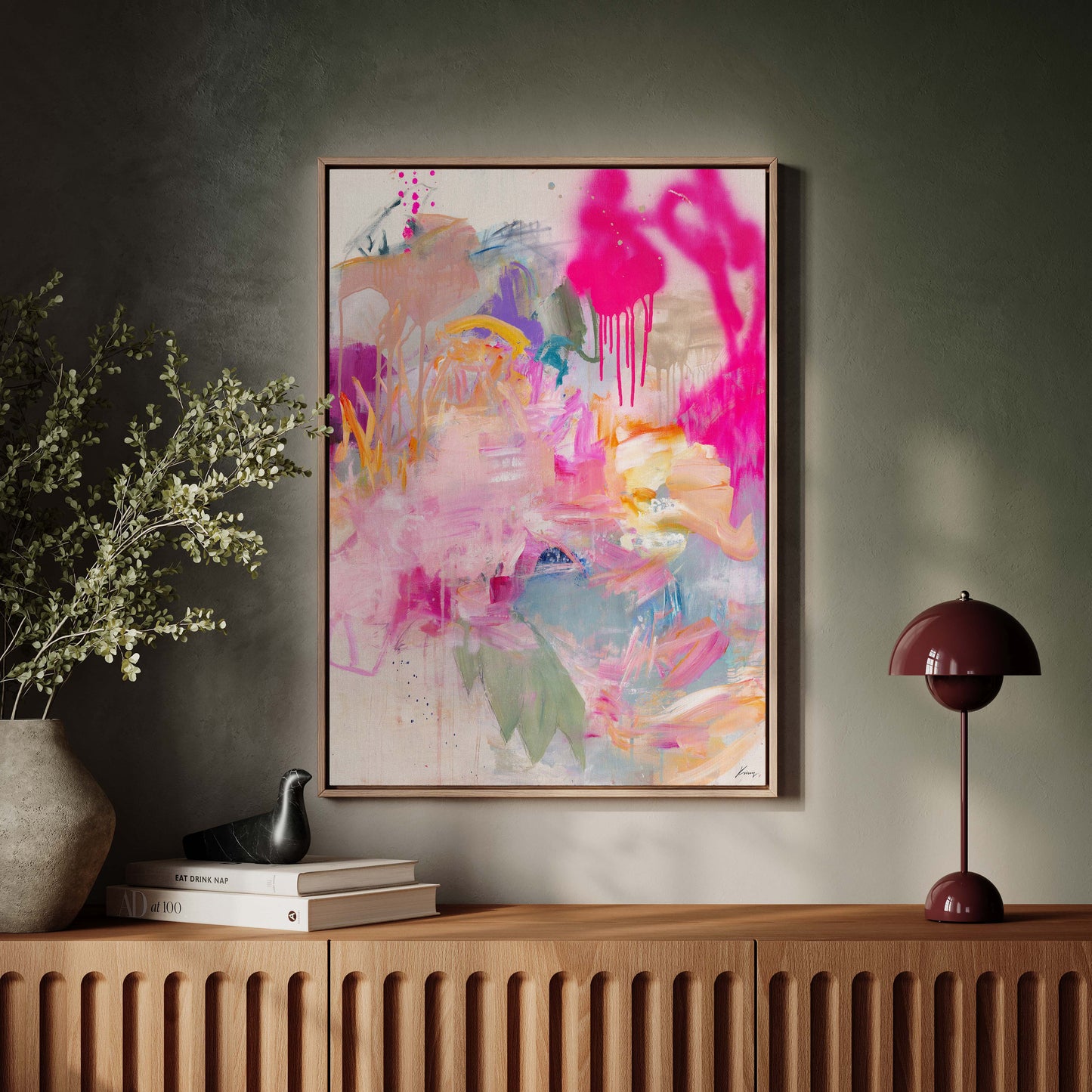 When Flamingos Dance II - Canvas Print