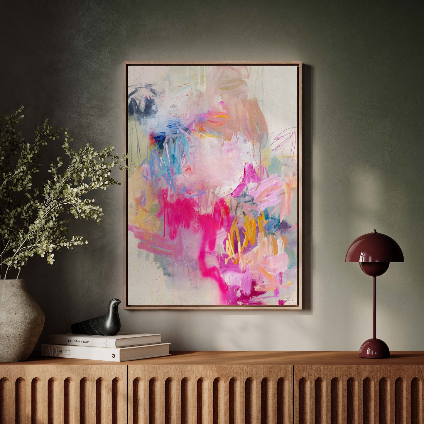 When Flamingos Dance I - Canvas Print