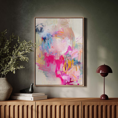 When Flamingos Dance I - Canvas Print